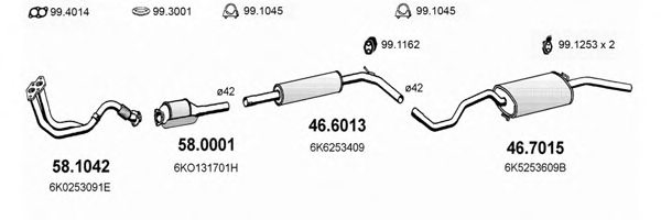 ASSO ART2337 Exhaust System